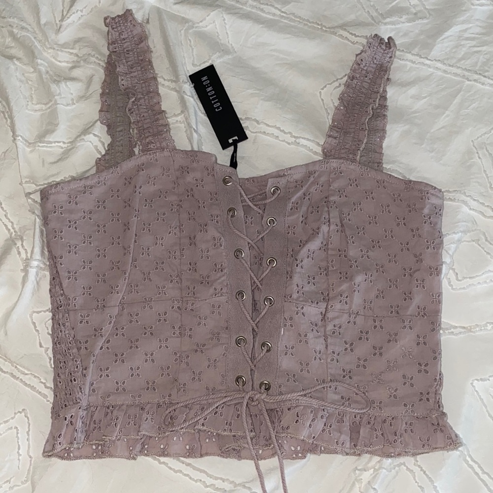 Cotton on lace-up tank